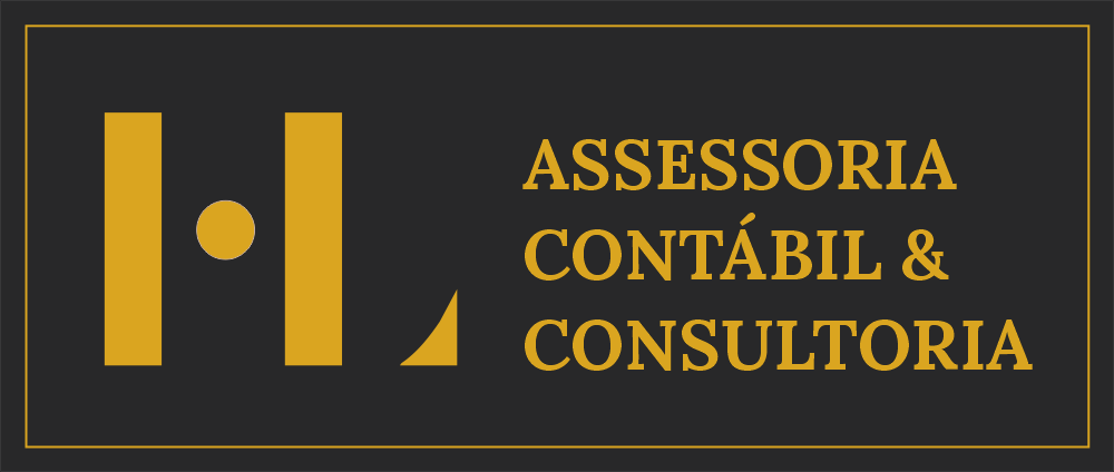 Logo HL o Dourado com Fundo Preto